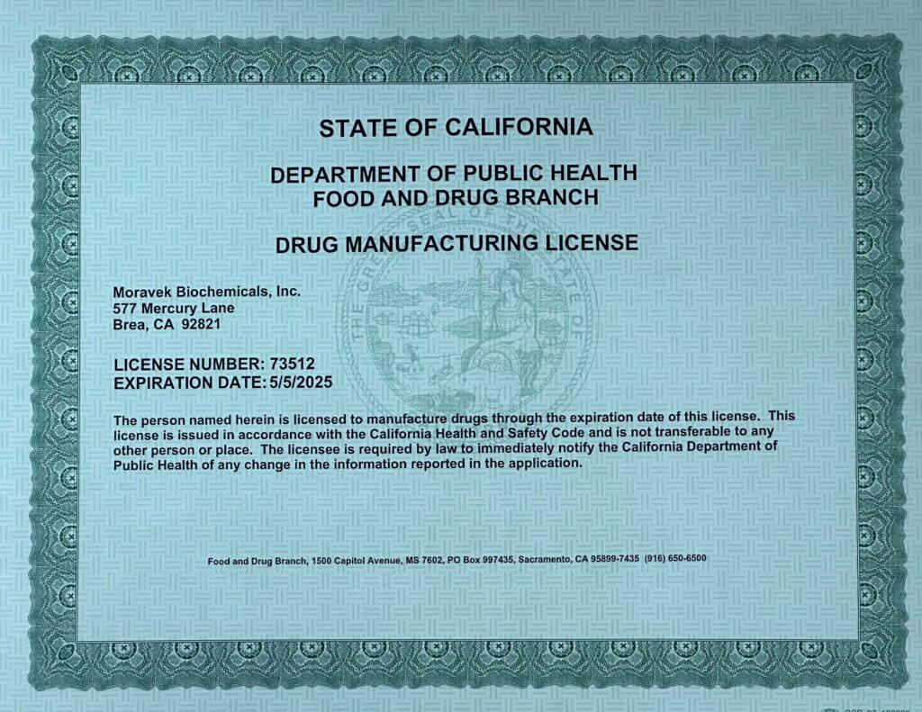Drug Manufacturing License